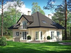 Small Cottage House Plans, Modern Small House Design, Modern Bungalow House, House Design Pictures, Architectural Design House Plans, House Construction Plan, Casa Vintage, Casas Coloniales, Architectural House Plans