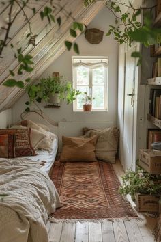 Homey Aesthetics, Cozy Attic, Zimmer Diy, Boho Bedroom Design, Dream House Interior, Cozy Room, Room Ideas Bedroom