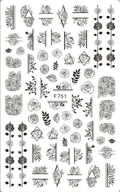 Number of Pieces: One UnitOrigin: CN(Origin)Size: 7.6cm X12.3cmModel Number: 52461Item Type: Sticker DecalMaterial: PaperQuantity: 1 PcStyle: Water DecalsItem Type: Sticker DecalStyle1: Flower Leaves StickersStyle2: Geometric Lines StickersSeasons: Spring Summer AutumnFeature: Manicure Nail AccessoriesFunction: stickers for nails,sliders for nailsStyle4: Buttefly Fruit foils Printable Nail Art Practice Sheet, Printable Nail Art, Nail Stickers Designs, Nail Decals Designs, Mandala Flower Tattoos, Butterfly Black And White, Black Rose Flower, Lady Face, Handpoke Tattoo