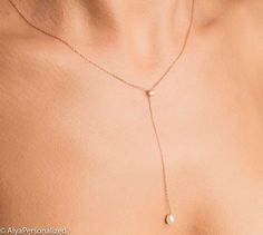 Rose Gold Lariat Necklace Y Necklace Rose by AlyaPersonalized Dainty Rose Gold Drop Necklace, Minimalist Backdrop Necklace With Pearl Pendant As Gift, Minimalist Pearl Pendant Backdrop Necklace As Gift, Adjustable Backdrop Necklace With Pearl Pendant As Gift, Rose Gold Drop Necklace With Adjustable Chain For Gift, Dainty Backdrop Necklace With Pearl Pendant As Gift, Elegant Rose Gold Lariat Necklace As A Gift, Delicate Pearl Pendant Lariat Necklace As Gift, Dangle Lariat Necklace With Pearl Pendant For Gift