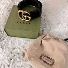 2015 Re-Edition Women’s Wide Leather Belt Size 100 With Gold Double G Buckle. Original Packaging, Only Worn Once For A Just Few Hours. No Defects Or Damage. Wide Leather Belt, Gucci Accessories, Gucci Black, Belt Size, Leather Belt, Belts, The 100, Buckle, Packaging