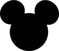 a mickey mouse head silhouette on a white background