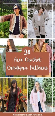 Discover a cozy collection of free crochet cardigan patterns perfect for every season! From lightweight, lacy designs for spring and summer to chunky, oversized cardigans for fall and winter, these patterns offer something for every style and skill level. Each pattern provides detailed instructions, so you can create stylish, handmade layers that suit your unique look. #crochetcardigan #crochetforbeginners #crochetgiftideas #nickishomemadecrafts Crochet Cardigans For Women Free Pattern, Free Cardigan Crochet Pattern, Free Crochet Cardigan Patterns For Women, Crochet Chunky Cardigan, Crochet Cardigan Free Pattern, Free Crochet Cardigan Patterns, Crochet Sweater Coat, Diy Crochet Cardigan, Free Crochet Cardigan