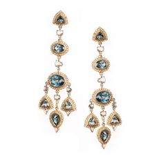 Affinity Aquamarine Earrings Set In 20K Yellow Gold With Diamonds. 3.37cts diamonds 7.12cts aquamarine 20K yellow gold Joyous Celebration, Aquamarine Earrings, Diamonds And Gold, Jewellery Design, Earrings Set, Aquamarine, Earring Set, Tatting, Force