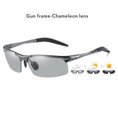 Photochromic Men's Sunglasses Polarized Anti Glare Gender: MEN Style: Rimless Department Name: Adult Frame Material: Aluminum Magnesium Certification: CE Lenses Optical Attribute: Polarized Lenses Optical Attribute: Photochromic Lenses Optical Attribute: UV400 Eyewear Type: Sunglasses Lens Height: 40mm / 1.57 inch Lenses Material: TAC Item Type: Eyewear Lens Width: 67mm / 2.64 inch Usage Scope: Driving, Fishing, Travel, Outdoor, Sports Suitable For Face: Round Face Long Face Square Face Oval Fac Anti Glare Glasses, Long Face, Square Face, Rimless Sunglasses, Sunglasses Men, Night Driving, Day Night, Sunglass Lenses, Fishing Trip