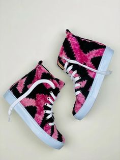 Ankara Silk Velvet High Tops | Elysian by Emily Morrison. Velvet Sneakers, Sneakers Looks, Chic Shoes, Most Comfortable Shoes, Black High Tops, Luxury Sneakers, Ikat Print, Everyday Luxuries, Silk Velvet