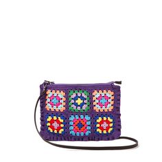 Parisienne violet crochet crossbody bag – MC2 Saint Barth Violet Crochet, Crochet Crossbody Bag, Violet Background, Saint Barth, Pouch Bag, Project Ideas, Crochet Pattern, Knit Crochet, Crossbody Bag