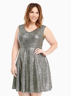 Metallic Foil Skater DressMetallic Foil Skater Dress, GOLD Figure Fashion, Lace Bandeau, Tuxedo Dress, Skater Style, Metallic Foil, Fashion Shop, Tiered Dress, Plus Size Dress, Skater Dress