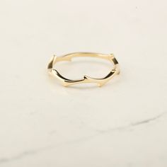 14k Solid Gold Branch Ring - 14k Gold Thorn Ring - 14k Gold Leaf Ring - 14k Gold Tree Branch Ring - 14k Gold Olive Branch Ring  Promise Ring ★★ Description ★★ Embrace the beauty of nature with our 14K Solid Gold Thorn Branch Ring. Available in Gold, Rose Gold, and White Gold, this exquisite piece features a slender 3.4mm band adorned with intricately detailed thorns, capturing the essence of a delicate branch. Symbolizing strength, growth, and the enduring beauty of the natural world, this ring 14k Gold Midi Promise Rings With Polished Finish, 14k Gold Stamped Midi Rings, 14k Gold Stackable Rings For Everyday, Gold Rings With Prong Setting In 14k Gold, Everyday 14k Gold Hallmarked Rings, Minimalist Gold Ring With Prong Setting, Minimalist Gold Rings With Prong Setting, 14k Gold Midi Rings With Polished Finish, Gold Tree Branches