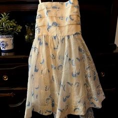 Originally From Saks Fifth Avenue 2024. Whimsical, Above The Knee Length Bridal Dress With Delicate Blue Flowers And Sheer Bow In The Back. Size 8. Worn Once. Whimsical Dress Casual, Whimsical Dress, Strappy Dress, Dresses Blue, Strappy Dresses, Bridal Dress, Above The Knee, Saks Fifth, Saks Fifth Avenue