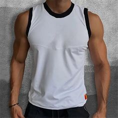 Season:Summer; Sleeve Length:Sleeveless; Gender:Men's; Style:Muscle,Fashion,Designer; Tops Type:Sleeveless Shirt,Vest Top,Undershirt,Tank Top; Occasion:Gym,Outdoor,Going out; Pattern:Color Block; Neckline:Crew Neck; Listing Date:06/13/2023; Bust:; Length: Tuxedo Shirt Men, Undershirt Tank Top, Fitness Tank Top, Cheap Tank Tops, Mens Outdoor Jackets, Denim Shirt Men, Sleeveless Outfit, Basic Hoodie, Trench Coat Men