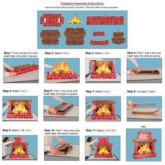 instructions on how to build an outdoor fire pit with bricks and logs for the fireplace