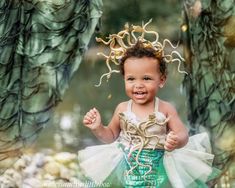 Medusa Deluxe Romper – AlessandrasLittleBow Snake Crown, Angel Witch, Medusa Costume, Gold Top, A Snake, All Hallows Eve, Hallows Eve, Couture Dresses, Snakes