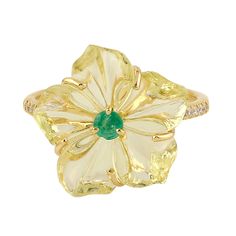 This Ring is handmade in 14k Yellow Gold :1.893 grams Diamond :0.11 cts  ,Mix Stone : 7.36 cts ,Emerald :0.16 cts Ring Length- US-7 This jewelry is made by hand featuring detailed workmanship. Be careful to avoid dropping or banging as physical impacts can result in damage to the pieces including stones falling off. To care for your jewelry, take caution to keep away from harsh chemicals, Perfume, and Water. You may wipe with a clean polishing cloth to maintain a beautiful shine. Keep in mind that extensive exposure to saltwater, sunlight or harsh chemicals can permanently damage your handmade jewelry. When not in use, keep your jewelry in its box to protect it from dust and other debris. Diamond Evil Eye, Ring Emerald, Citrine Gemstone, Diamond Flower, Emerald Gemstone, Emerald Diamond, Ring Jewelry, Diamond Heart, Diamond Gemstone