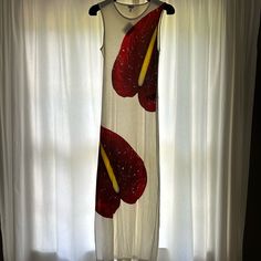 Loewe Floral Dress. Size L. Nwt Red And White. Back Is All White. Floral Design Only On The Front. Loewe Dress, White Floral Design, All White, Floral Dress, Red White, Red And White, Floral Design, Maxi Dress, Fashion Outfits