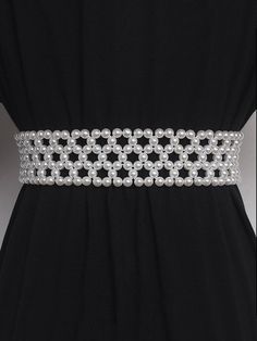 Elegant Braided Imitation Pearl Wide Belt Dress Decorative Waist Belt | stylewe Pearl Belts, Beaded Belts, Pearl Wedding Belt, Dress Belt Ideas, Bead Belt, Pearl Belt Diy, Pearl Belt, Beads Belt, Pearl Belts Waist