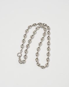 Sterling silver Approx. 22" long Luxury Silver Cable Chain Necklace, White Gold Chain Link Necklace With Sterling Silver Clasp, Silver Oval Cable Chain Necklace, Silver Oval Necklace With Cable Chain, Luxury Silver Oval Link Necklace, Silver Oval Chain Necklace For Formal Occasions, Formal Silver Rolo Chain Necklace, Silver Necklace With Sterling Silver Clasp And Oval Link, Silver Oval Link Necklace With Sterling Silver Clasp