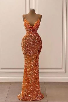 Be a stunning vision in everyone's eyes with the Ballbella Forever Be Mermaid Spaghetti strap Sequined Floor-length Sleeveless Elegant Prom Dress! Maxi with the prom dress features a elegant sequined fabric,sleeveless and mermaid skirt. Prom Girl Dresses Red, Orange Homecoming Dresses Black Women, Junior Year Prom Dresses, Prom Cars Ideas, Gold Long Dresses, Long Formal Dresses Elegant, Petite Prom Dresses, Baddie Prom Dresses, Sequin Prom Dresses Mermaid