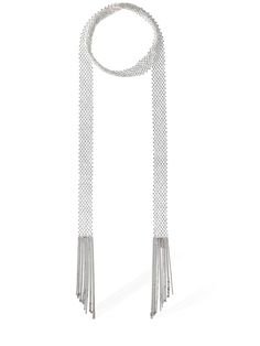 Silver-colored brass. Glass. Wraparound closure Scarf Necklace, Isabel Marant Etoile, White Necklace, Watch Necklace, Necklace Silver, Isabel Marant, Silver Necklaces, Scarf Accessory, Jewelry Watches