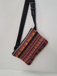 Handmade festival fanny pack made with love and ready to ship. Perfect size for carrying everything you need. This hip bag is made from Handmade weaving Peruvian print fabric, lined in canvas fabric for more durability,great for go around the town carrying everything you need. (keys and cellphone. This beautiful clutch has a YKK zipper closure, and the strap is polyester webbing. Inside: Lined in canvas fabric 1 Open slip pocket. Outside: Zippered Closure Ethnic Peruvian Fabric 1 zip pocket  All Peruvian Fabric, Bag Minimalist, Bum Bag, Hip Bag, Ykk Zipper, Print Fabric, Sling Bag, Fanny Pack, Belt Bag