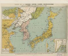 an old map shows japan and other countries