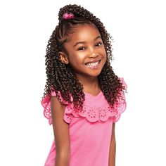 OUTRE Crochet Braiding Hair Outre X-Pression Lil Looks Synthetic Crochet Hair - 3x Passion Bohemian Feed Twostrandtwist Natural Hair Kids, Protective Styles Easy, Kids Crochet Hairstyles, Crochet Loop, Wet And Wavy Hair, Grease Hairstyles, Crochet Styles, Hair Color Remover, Crochet Pieces