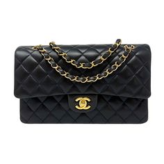 Chanel 2010 Classic Medium Double Flap Bag with Gold-tone Hardware (with Dustbag, Box, Seal and Card, retail: $10,800) Designer = Chanel Color = Black Material = Lambskin Leather Condition = Excellent Height = 6.5 Width = 10 Depth = 3.5 Class = Premier Location: Wilmette Item Number: 20341-4 Item ID: 283572 Category: Shoulder Bag Chanel Medium Flap, Chanel Bag Classic, Chanel Classic Medium, Chanel Classic Flap Bag, Classic Flap Bag, Bags Aesthetic, Classic Flap, Hand Bags, Flap Bag