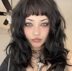 Texture Makeup, Makeup Reference, Hair Shape, Hair Cut Ideas, Goth Hair