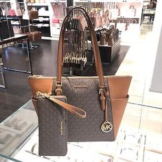 Great shopping ideas for Michael Kors Women Shoulder TOTE Purse Handbag Charlotte MK Brown+ Long Wallet, bags High End Handbags, Messenger Purse, Mk Bags, Shopping Ideas, Tote Purse, Womens Tote, Shoulder Tote, Long Wallet, Women's Bags