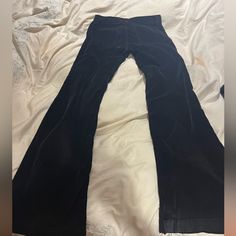 Beautiful Black Velvet Anlo Pants. Never Worn. Flared Leg, Belt Loops Black Velvet Pants, Leg Belt, Velvet Pants, Black Velvet, Boot Cut, Pant Jumpsuit, Pants For Women, Velvet, Boots