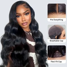 Flexi-Fit Glueless Body Wave Human Hair Wig 6x5 9x6 Pre Everything Melt Lace Wear Go Beginner Friendly Wholesale Hair Accessories, Barrel Curls, U Part Wig, Wholesale Hair, Wavy Curly Hair, Colored Wigs, Body Wave Wig, Headband Wigs, Short Wigs