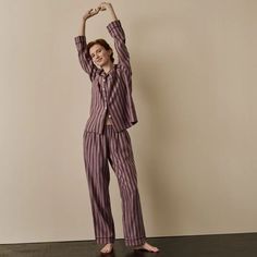 Port & Woodrose Striped Linen Pajama Pants | Piglet in Bed US Piglet In Bed Pyjamas, Pj Ideas, Linen Pyjamas, Yellow Bathroom Accessories, Linen Pajama Set, Gingham Quilt, Striped Pajamas, Pyjama Trousers, Plaid Bedding