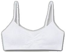 White Fitted Bra With Light Support, White Seamless Fitted Sports Bra, White Seamless Snug Fit Tops, White Seamless Snug-fit Tops, White Cotton Stretch Sports Bra, White Cotton Sports Bra With Built-in Bra, Stretch Cotton White Sports Bra, White Stretch Cotton Sports Bra, Fitted White Cotton Sports Bra