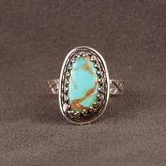 This wonderfully hand crafted Fine Gemstone Ring studded with Kingman Turquoise is attractive and admirable, both by the eyes, as well as the heart of any beholder! Get this silver tone classic theme Fine Gemstone Ring and always rejoice the feeling of possessing a work of art. Product & Gemstone Detail: Gemstone: Kingman Turquoise Stone Size: 8x15mm Shape:  Unshape  Color: Blue Kingman Turquoise necklace https://www.etsy.com/shop/Anshik925Silver?ref=seller-platform-mcnav&search_query=necklace K Friendship Day Gifts, Yellow Gold Jewelry, Kingman Turquoise, Turquoise Pendant, Turquoise Earrings, Stackable Rings, 925 Sterling Silver Jewelry, Turquoise Stone, Engagement Gifts