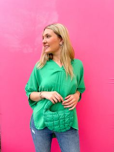 Get ready for some major style with our Mini Puffer Quilted Bag! In a mini size of 9.5"(L) x 6.5"(H), this bag is perfect for on-the-go fashionistas. And with the latest colors, you'll be the envy of all your friends! Don't miss out on this season's must-have accessory! Spring Shopping Satchel With Mobile Phone Bag, Trendy Green Satchel With Mobile Phone Bag, Green Tote Satchel For Spring, Spring Green Tote Satchel, Summer Casual Shoulder Bag Clutch, Trendy Spring Shoulder Bag Satchel, Casual Summer Shoulder Clutch, Trendy Spring Crossbody Satchel, Casual Summer Crossbody Clutch