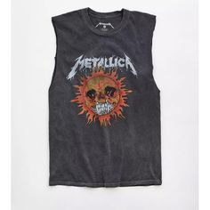 Nwot Urban Outfitters Metallica Ride The Lightning Muscle Tee- Sleeveless Washed Cotton Tee Topped With A Metallica Graphic Printed To The Front. Finished With A Ribbed Knit Crew Neck. Content + Care - 100% Cotton - Machine Wash - Imported Tag Has Been Marked To Prevent In Store Returns 8-31-23 Metallica Ride The Lightning, 2pac T Shirt, Urban Outfitters Shirts, Ride The Lightning, The Lightning, Muscle Shirts, Concert Tees, Muscle Tee, Mens Band