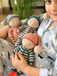 Amigurumi Sleeping Baby / Crochet Doll / Amigurumi Doll / - Etsy Handmade Kids Toys, Crochet Mignon, Baby Doll Pattern, Crochet Dolls Free Patterns, Pola Amigurumi, Crochet Baby Toys, Crochet Animals Free Patterns, Haken Baby, Crochet Doll Pattern