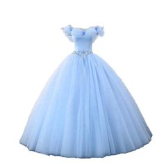 PRICES MAY VARY. Tulle Imported Drawstring closure Hand Wash Only Prom Dresses Princess, Debut Dress, Off Shoulder Tulle, Beaded Corset, Ball Gown Prom Dresses, Gown Prom Dresses, Pageant Gown, Princess Prom Dresses, Floral Prom Dresses