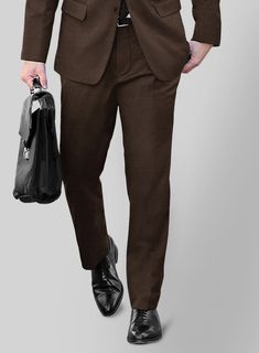 Be at the apex of your outfit game with our Fresco Brown Wool Suit, serving up a look that scores a sartorial charm. Tailored from pure wool, our suit has a rich and robust texture that will flawlessly gather attention with its deluxe finesse, providing comfort all day long. And the brown hue adds an undeniably dashing touch to your swagger, which glorifies your outfit to a luxurious level. So tap into fashionista pomp with our lavish suit that'll make a statement. 
 
 Look Includes  Fresco Brow Fitted Brown Suits For Office Wear, Classic Brown Three-piece Suit For Formal Occasions, Fitted Brown Suits For Office, Brown Three-piece Suit For Formal Occasions, Tailored Dress Pants For Business In Fall, Formal Brown Three-piece Suit, Semi-formal Brown Double Breasted Suit, Fitted Dress Pants For Semi-formal Winter Occasions, Brown Tailored Three-piece Suit For Formal Occasions