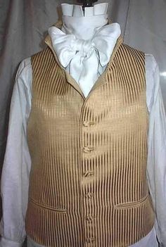 Mens English Regency Waistcoat Vest $ 175, cotton Poet shirt with cravat $ 175 by Satin Shadow Designs on Etsy Regency Waistcoat, Groom Vest, Empire Fashion, Mens Formal Vest, Men Waistcoat, Poet Shirt, Regency Era Fashion, Men's Waistcoat, Steampunk Victorian