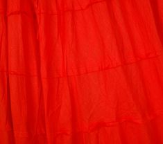 Tomato Red Long Tiered Skirt in Cotton | Red | XL-Plus, Misses, Tiered-Skirt, Dance Tiered Long Skirt, Red Long Skirt, Long Tiered Skirt, Skirt Dance, Red Clothing, Hippie Look, Bohemian Bags, Tiered Skirts, Scarf Shirt