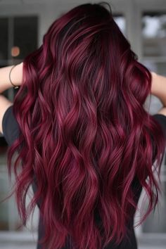 43 Burgundy Hair Ideas That Will Make You Want to Book a Salon Appointment Hair Color Ideas For Burgundy, Fall Hair Colors Burgundy, Burgandy Hair Highlight, Dark Pink Hair Color, Burgundy Hair Ideas, Burgundy Balayage, Soft Highlights, Raspberry Wine, Wine Red Hair