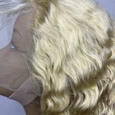 100 % Human Hair Lace Front Hd 13x4 Wigs Blonde Water Wave 18” Inch Wigs Blonde, Wig Color, Water Waves, Hair Lace, 100 Human Hair, Cream White, Wig Hairstyles, Lace Front, Womens Hairstyles