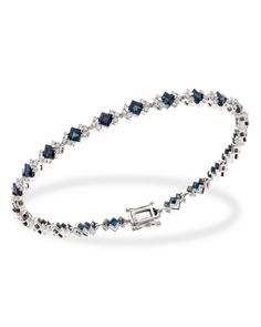 Bloomingdale's Blue Sapphire & Diamond Tennis Bracelet in 14K White Gold - 100% Exclusive Rehearsal Outfit, Diamond Pendants Designs, Diamond Pendants, Diamond Tennis Bracelet, Blue Sapphire Diamond, Wedding Rehearsal, Exclusive Jewelry, Tennis Bracelet Diamond, Pendant Design