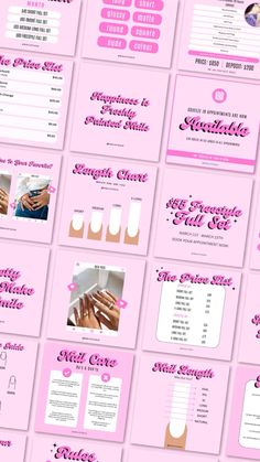 Nail Tech Instagram Story Ideas, Beauty Template Design, Nail Tech Portfolio, Nail Tech Bio Ideas Insta, Nail Tech Booking Site, Press On Nail Price List, Nail Tech Templates, Nail Social Media Posts, Nail Tech Instagram Highlights