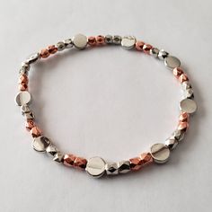 Bree Bead Bracelet Bead Bracelet, Womens Jewelry Bracelets, Handmade Jewelry, Beaded Bracelets, Women Jewelry, Bracelet, Beads, Silver, Pink