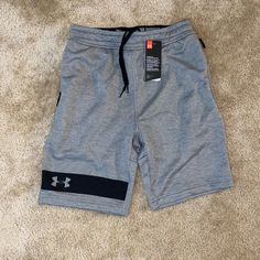 Mens Under Armour Shorts Brand New Size M Under Armour Bottoms With Elastic Waistband, Under Armour Summer Shorts With Pockets, Sporty Streetwear Bottoms By Under Armour, Under Armour Casual Cotton Shorts, Under Armour Sporty Cotton Shorts, Sporty Cotton Shorts By Under Armour, Under Armour Short Bottoms With Pockets, Under Armour Shorts With Pockets, Under Armour Cotton Shorts