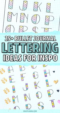 Whether you want to change up your header / title lettering or need a new bullet journal font, these awesome alphabet lettering ideas and spreads will give you the inspiration you need! #bujolettering #alphabet #fonts #bujofont #bulletjournal Writing In Different Fonts, Easy Block Letters, Easy To Write Fonts, How To Do Fonts Hand Lettering, Poster Fonts Handwritten Easy, Lettering Ideas Alphabet Fonts, Different Fonts To Write In, How To Draw Fancy Letters, Easy Alphabet Fonts