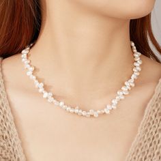 Style: Women Fashion Material: S925 Sterling Silver Pearl Type: Baroque Pearl Pearl Color: White Pearl Size: 5mm Necklace Length: 40+5cm Silver Pearl Necklace, Baroque Pearl Necklace, Fashion Materials, Pearl Types, Wedding Plans, Pearl Color, Pearl Size, Style Women, Silver Pearls