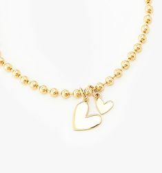 Double Heart Bracelet With Bead Chain – Rellery Dainty Heart Charm Bracelet With Round Beads, Elegant Beaded Bracelets With Charms For Valentine's Day, Gold Round Bead Necklaces For Friendship, Gold Charm Bracelet With Heart Beads For Valentine's Day, Yellow Gold Heart Bracelet With Heart Beads, Yellow Gold Heart-shaped Bracelet With Heart Beads, Heart Bracelet With Round Beads For Valentine's Day, Gold Charm Bracelet With Heart Beads For Friendship, Gold Double Heart Bracelets With Heart Beads